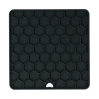 Eat Slow Live Longer Lick Mat Honeycomb Grijs - thumbnail