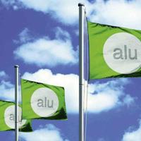 Vlaggenmast aluminium met vloerhuls Ø 50 mm lengte: 6,20 m - thumbnail