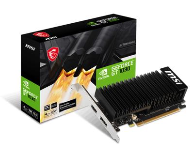 MSI Nvidia GeForce GT1030 Videokaart 4 GB HDMI, DisplayPort Overclocked, Low Profile