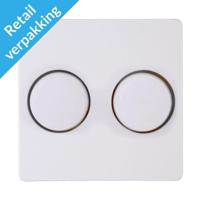 KOPP - Afdekplaat/Centraalplaat - Paris HK05 - DUO Dimmer - Arctic Glans Wit - thumbnail