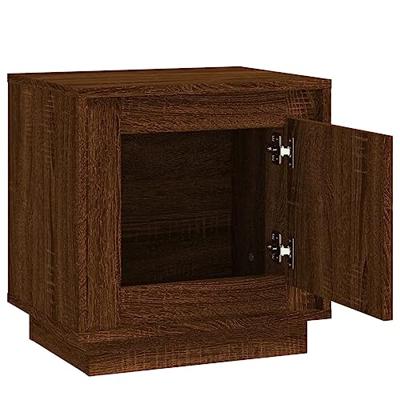 Nachtkastjes 2 st 44x35x45 cm bewerkt hout bruin eikenkleur