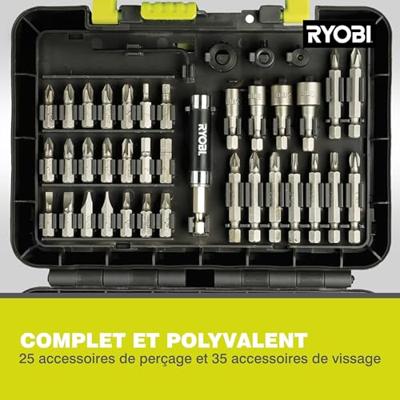 Ryobi RAK60DDF | 60-delig Boor & Schroevendraaierset - 5132002248 - 5132002248
