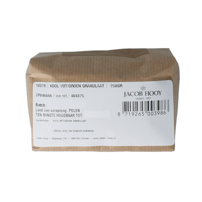 Jacob Hooy Kool wit/groen granulaat 250 Gram Jacob Hooy Kool wit/groen granulaat 250 Gram