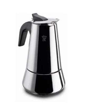 Italiaans koffiezetapparaat - PEZZETTI - STEELEXPRESS - Roestvrij staal - 6 kopjes - Geschikt voor alle kookplaten inclusief inductie - Zilver