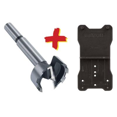 Wolfcraft Scharnierboor + markeerhulp | L90 | Ø35mm | 1 stuk - 8728000