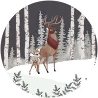 Komar Into Adventure; Komar Dots Behangcirkel Disney - Bambi - Great Prince - DD1-014 - thumbnail