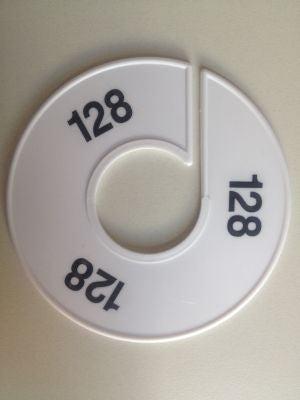 Maatring 11 cm wit/zwart 128