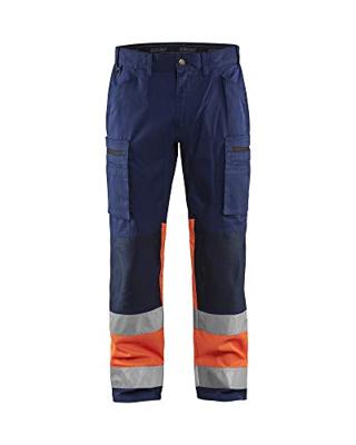 Blåkläder Werkbroek met stretch High-Vis 15511811 | Marineblauw/Oranje | Maat 62 - 7330509663011 Blåkläder Werkbroek met stretch High-Vis 15511811 | Marineblauw/Oranje | Maat 62 - 7330509663011