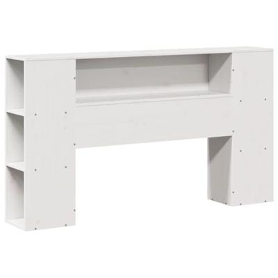 Bed met boekenkast zonder matras grenenhout wit 120x190 cm