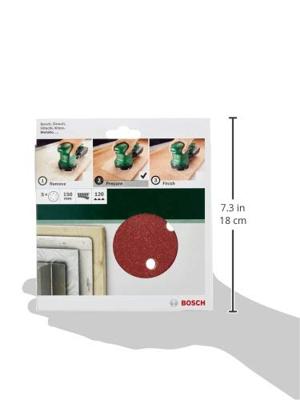 Bosch Accessories 2609256A32 Excenterschuurpapier Met klittenband, Geperforeerd Korrelgrootte (num) 120 (Ø) 150 mm 5 stuk(s)