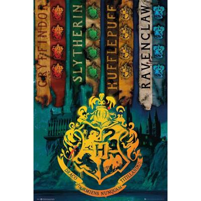 Poster Harry Potter - House Flags 61x91,5cm