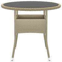 3-delige Tuinset poly rattan beige - thumbnail