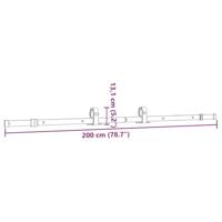 Doos met onderdelen voor schuifdeur 200 cm staal zwart - thumbnail