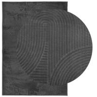 VidaXL Vloerkleed iza laagpolig scandinavisch 140x200 cm antraciet - thumbnail
