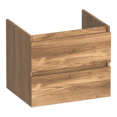 Brauer Joy - Onderkast - 60 cm - met 2 Softclose Lades Greeploos en 1 Sifon Uitsparing - Honey