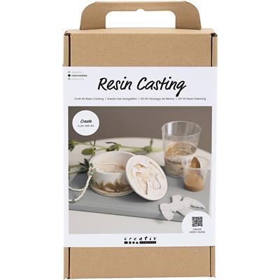 Creativ Company Hobbyset hars gieten, pot met deksel, beige, off white, 1 doos Creativ Company Hobbyset hars gieten, pot met deksel, beige, off white, 1 doos