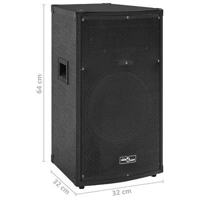 VidaXL Hifi-podiumluidspreker passief 1000 w 37x37x64 cm zwart