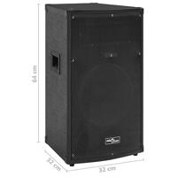 VidaXL Hifi-podiumluidspreker passief 1000 w 37x37x64 cm zwart - thumbnail
