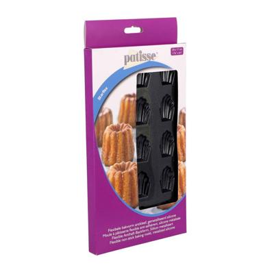Patisse Mini Madeleinevorm 15 Vaks 29x17 cm Zwart/Siliconen Patisse Mini Madeleinevorm 15 Vaks 29x17 cm Zwart/Siliconen