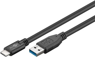 USB 3.2 GEN 1 (USB3.0) Aansluitkabel - USB-C naar USB-A - 5Gbit/s - USB adapter - OTG kabel - 3m - Zwart USB 3.2 GEN 1 (USB3.0) Aansluitkabel - USB-C naar USB-A - 5Gbit/s - USB adapter - OTG kabel - 3m - Zwart