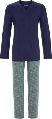 Blauwe katoenen heren pyjama