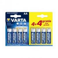 Batterij Varta AA 4+4 Alkaline Longlife Power - thumbnail