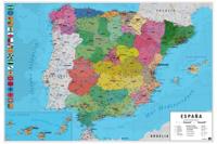 Poster Map Spain Physical Political 91,5x61cm - thumbnail