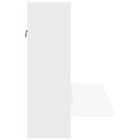 Wandbureau 105x48x75 cm bewerkt hout wit - thumbnail