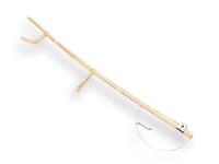 MM Eurotool Zeisboom hout gebogen compleet met beslag 175 cm - thumbnail