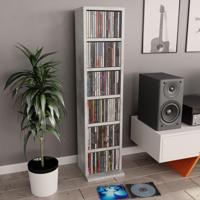 Cd-kast 21x20x88 cm bewerkt hout betongrijs - thumbnail