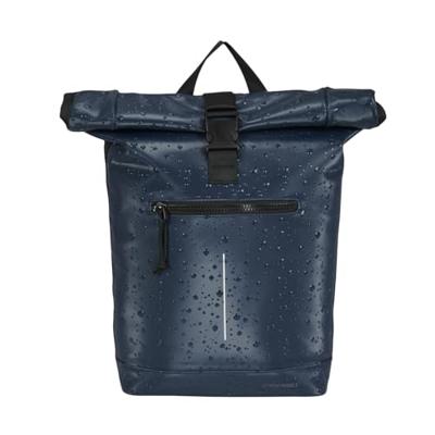 New Rebels New York Droplets Rolltop Rugtas Navy Blauw Waterafstotend 21 Liter Laptopvak