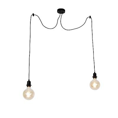 QAZQA Smart hanglamp zwart incl. 2 Wifi G125 - Cava QAZQA Smart hanglamp zwart incl. 2 Wifi G125 - Cava