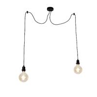 QAZQA Smart hanglamp zwart incl. 2 Wifi G125 - Cava - thumbnail