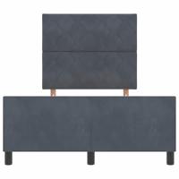 Bedframe met hoofdeinde Donkergrijs 120 x 190 cm Fluweel - thumbnail