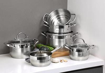 Bergner RVS kookpan met deksel (8,2 liter)