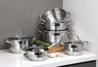 Bergner RVS kookpan met deksel (8,2 liter) - thumbnail