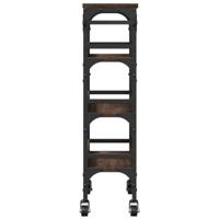 Keukentrolley 53x20x76 cm bewerkt hout bruin eikenkleurig - thumbnail