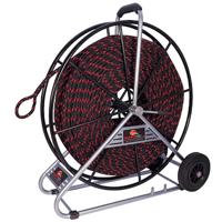 Trektouw polyester Ø12 mm 200 m met haspel Runpotec - thumbnail