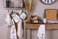 Clayre & Eef Kussenhoes 40x40 cm Beige Zwart Katoen Bloemen - thumbnail