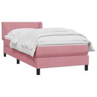 Boxspring met matras fluweel roze 90x210 cm - thumbnail
