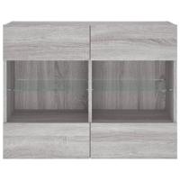 Tv-wandmeubel met LED-verlichting 78,5x30x60,5 cm grijs sonoma - thumbnail