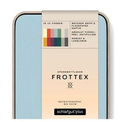 Schlafgut Schlafgut Badstof Hoeslaken M - 120x200 - 130x200 536 Blue Light