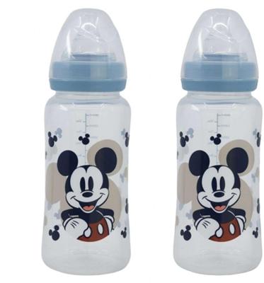 Set van 2 babyflesjes - DISNEY BABY - MICKEY COLLECTOR - 360 ml - Siliconen speen - 3 doorstroomstanden