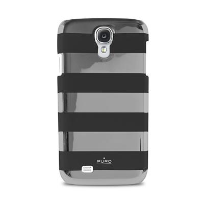 Samsung Galaxy S4 i9500, i9505 Puro Stripe Case - Grijs / Zwart Samsung Galaxy S4 i9500, i9505 Puro Stripe Case - Grijs / Zwart