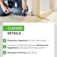 Festool RSC 18 EB-Basic Accu Reciprozaag 18V Basic Body in Systainer - 576947 - thumbnail