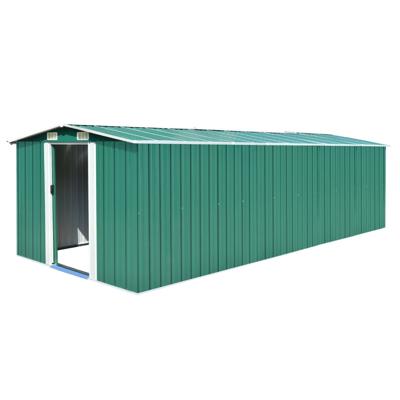 Tuinschuur 257x580x181 cm metaal groen