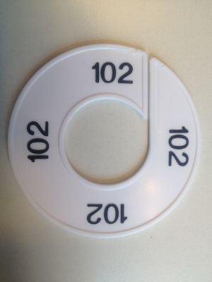 Maatring wit/zwart 102