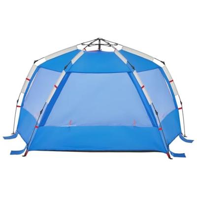 VidaXL Strandtent 3-persoons waterdicht snelontgrendeling azuurblauw VidaXL Strandtent 3-persoons waterdicht snelontgrendeling azuurblauw