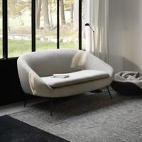 Ethnicraft 2-zits Bank 'Barrow' Bouclé, kleur Off White - thumbnail