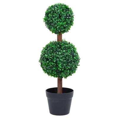 VidaXL Kunstplant met pot buxus bolvorming 60 cm groen